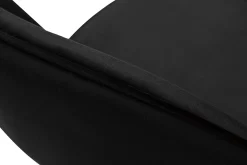 New Miliboo Taburete de cocina de diseño de terciopelo negro y metal 69 cm BELLEROSE