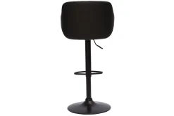 Online Miliboo Taburete de cocina de diseño regulable negro con madera oscura LUCIEN