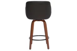 Cheap Miliboo Taburete de cocina de madera oscura y negro 65 cm LUCIEN