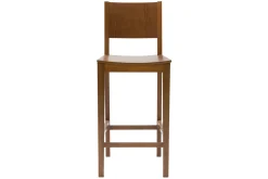 Discount Miliboo Taburete de cocina de madera oscura nogal 65 cm MELVIL