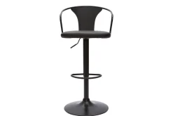 Hot Miliboo Taburete de cocina estilo industrial regulable negro BECKETT