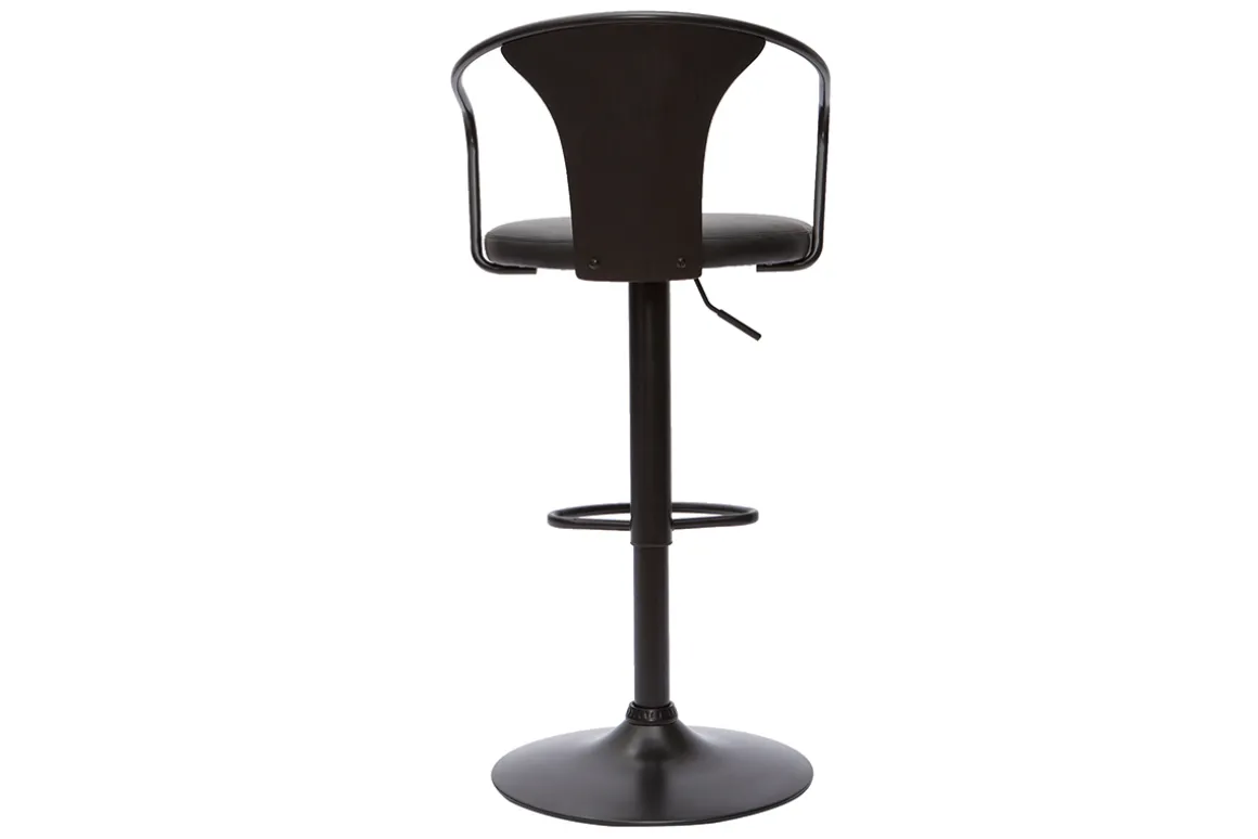 Hot Miliboo Taburete de cocina estilo industrial regulable negro BECKETT