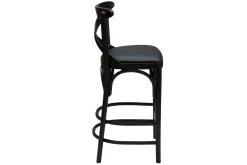 Fashion Miliboo Taburete de cocina estilo bistrot de haya maciza negra 65 cm MARCEL