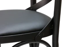 Fashion Miliboo Taburete de cocina estilo bistrot de haya maciza negra 65 cm MARCEL
