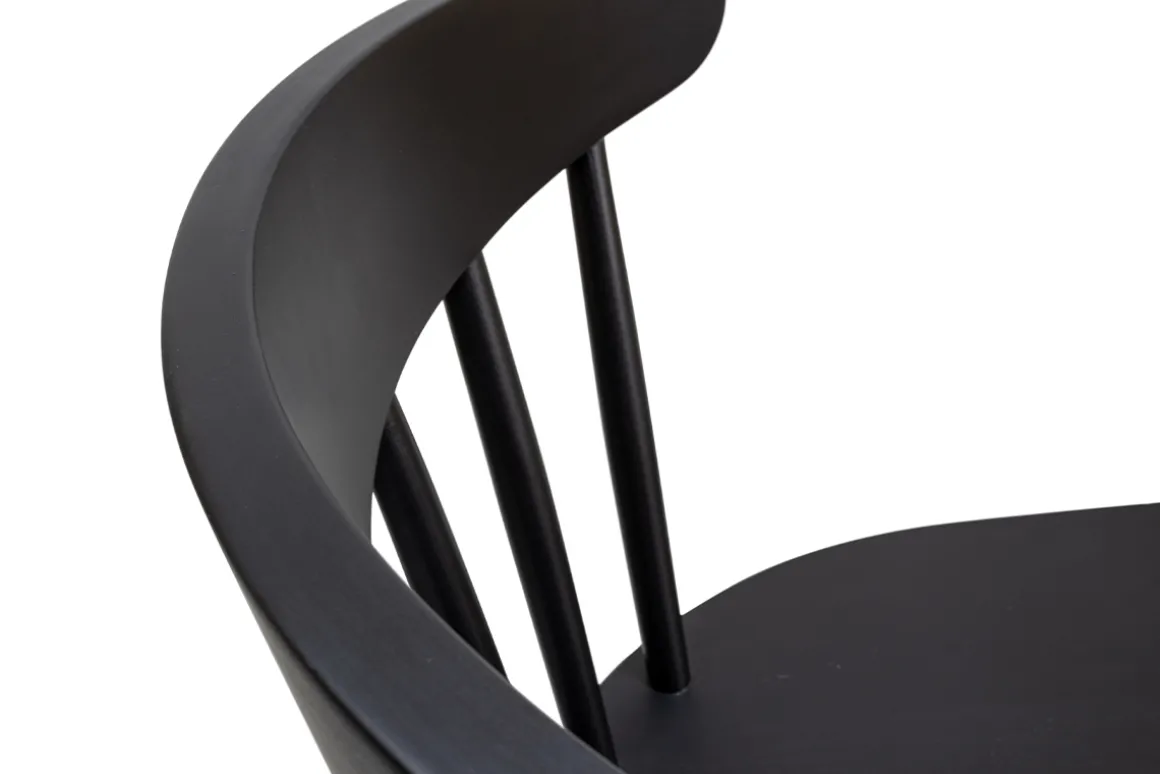 Store Miliboo Taburete de cocina vintage con varillas negras mate 65 cm de altura DARIA