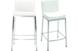 Best Sale Miliboo Taburete diseño 66cm blanco lote de 2 EPSILON