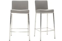 Hot Miliboo Taburete diseño 66cm gris lote de 2 EPSILON