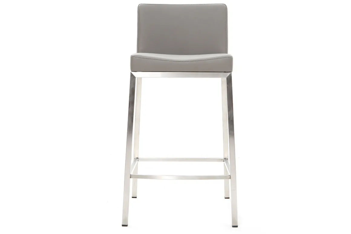 Hot Miliboo Taburete diseño 66cm gris lote de 2 EPSILON