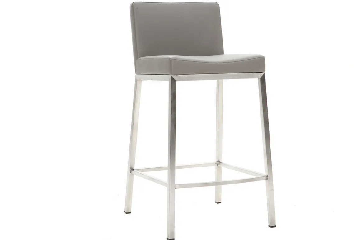 Hot Miliboo Taburete diseño 66cm gris lote de 2 EPSILON