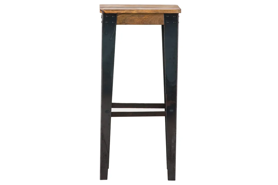 Sale Miliboo Taburete industrial acero y madera 75cm MADISON