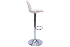 Store Miliboo Taburetes de bar de diseño de tela efecto terciopelo beige (juego de 2) STEEVY
