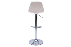 Store Miliboo Taburetes de bar de diseño de tela efecto terciopelo beige (juego de 2) STEEVY