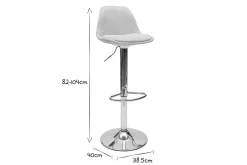 Store Miliboo Taburetes de bar de diseño de tela efecto terciopelo beige (juego de 2) STEEVY