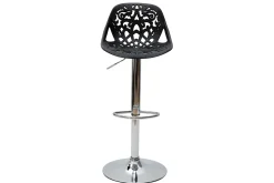 Fashion Miliboo Taburetes de bar diseño barroco negro BAROCCA