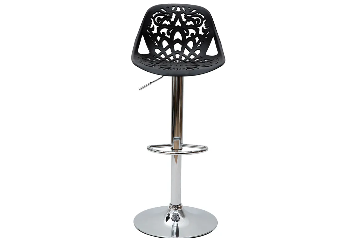 Fashion Miliboo Taburetes de bar diseño barroco negro BAROCCA