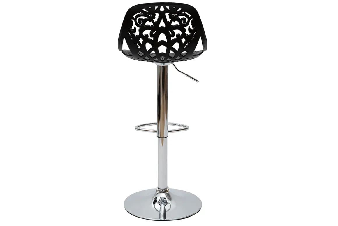 Fashion Miliboo Taburetes de bar diseño barroco negro BAROCCA