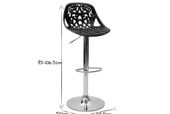 Fashion Miliboo Taburetes de bar diseño barroco negro BAROCCA