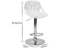 Flash Sale Miliboo Taburetes de bar diseño barroco blanco - lote de 2 BAROCCA
