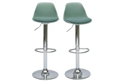 New Miliboo Taburetes de bar diseño verde gris (juego de 2) STEEVY