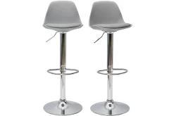 Sale Miliboo Taburetes de bar gris claro (lote de 2) STEEVY