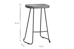 Cheap Miliboo Taburetes de bar mango y metal 65 cm (lote de 2) RUNKO
