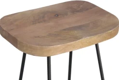 Store Miliboo Taburetes de bar mango y metal 75 cm (lote de 2) RUNKO