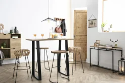 Store Miliboo Taburetes de bar mango y metal 75 cm (lote de 2) RUNKO
