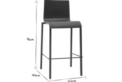 Best Miliboo Taburetes de bar modenros apilables blancos A65 cm (lote de 2) KUPA