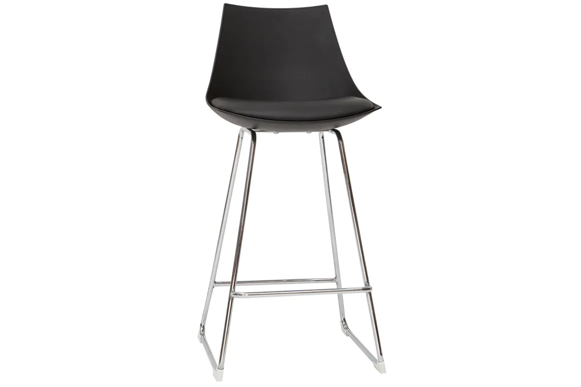 Discount Miliboo Taburetes de bar modernos negros 65 cm (lote de 2) JUNE