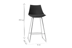 Discount Miliboo Taburetes de bar modernos negros 65 cm (lote de 2) JUNE
