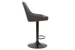 Outlet Miliboo Taburetes de bar modernos regulables gris oscuro (lote de 2) HOLO