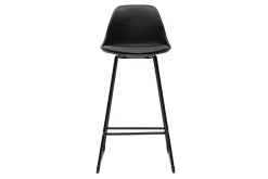Sale Miliboo Taburetes de bar modernos negros patas metal 65 cm (lote de 2) FRANZ