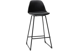 Sale Miliboo Taburetes de bar modernos negros patas metal 65 cm (lote de 2) FRANZ