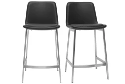 Cheap Miliboo Taburetes de bar modernos negros 66 cm (lote de 2) ARSENE