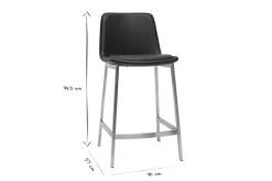 Cheap Miliboo Taburetes de bar modernos negros 66 cm (lote de 2) ARSENE