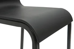 Fashion Miliboo Taburetes de bar modernos apilables negros A65 cm (lote de 2) KUPA