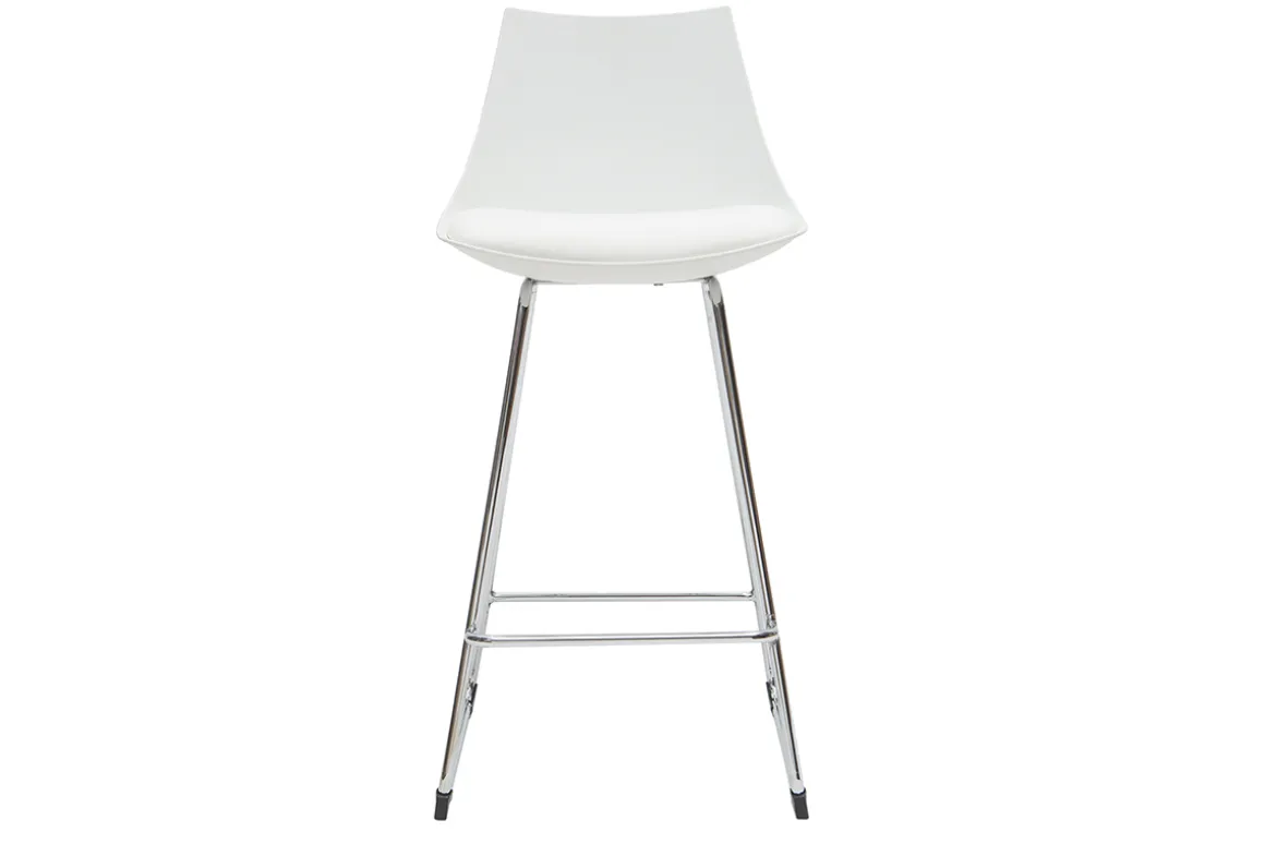 Outlet Miliboo Taburetes de bar modernos blancos 65 cm (lote de 2) JUNE