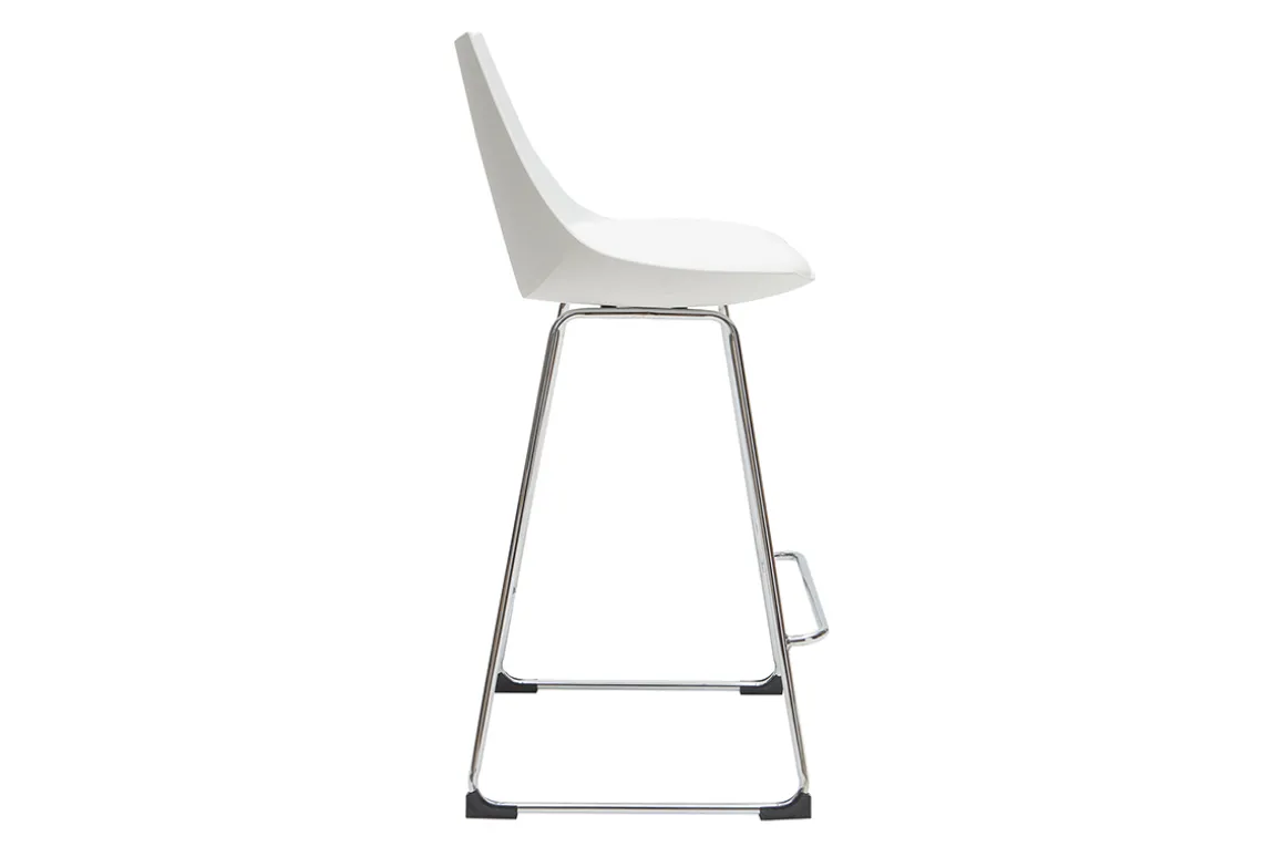 Outlet Miliboo Taburetes de bar modernos blancos 65 cm (lote de 2) JUNE