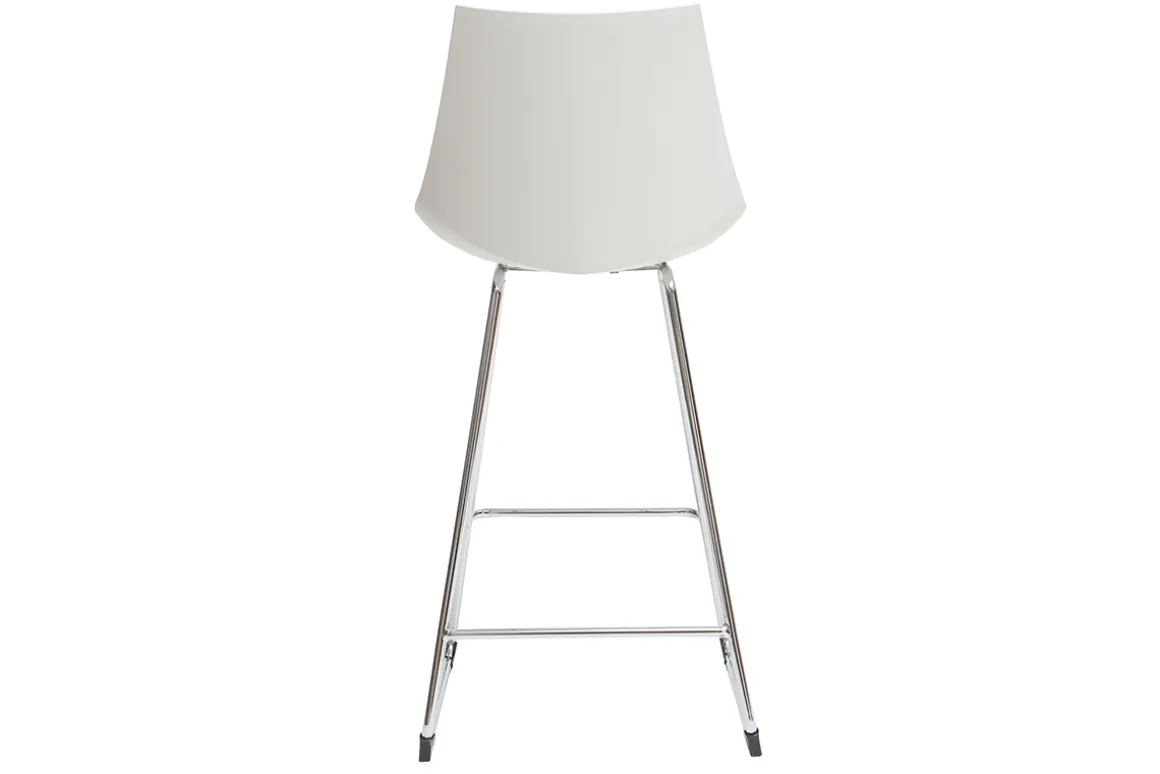 Outlet Miliboo Taburetes de bar modernos blancos 65 cm (lote de 2) JUNE