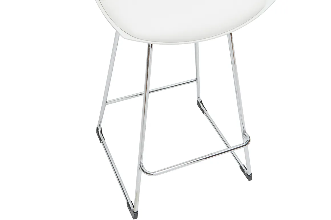 Outlet Miliboo Taburetes de bar modernos blancos 65 cm (lote de 2) JUNE