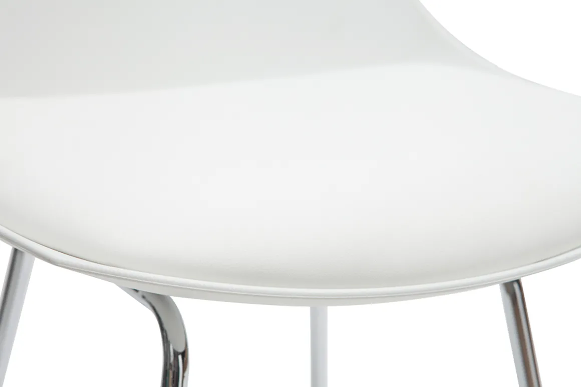 Outlet Miliboo Taburetes de bar modernos blancos 65 cm (lote de 2) JUNE