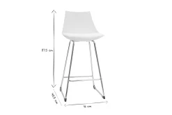 Outlet Miliboo Taburetes de bar modernos blancos 65 cm (lote de 2) JUNE