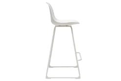 Hot Miliboo Taburetes de bar modernos blancos patas metal 65 cm (lote de 2) FRANZ