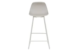 Hot Miliboo Taburetes de bar modernos blancos patas metal 65 cm (lote de 2) FRANZ