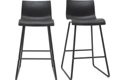 Cheap Miliboo Taburetes de bar modernos negros 65 cm (lote de 2) ONA