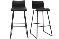 Cheap Miliboo Taburetes de bar modernos negros 76 cm (lote de 2) ONA