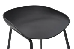 Cheap Miliboo Taburetes de bar modernos negros con patas en metal 65 cm (lote de 2) PEBBLE