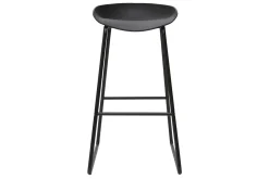 Hot Miliboo Taburetes de bar modernos negros con patas en metal (lote de 2) PEBBLE