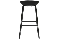 Hot Miliboo Taburetes de bar modernos negros con patas en metal (lote de 2) PEBBLE