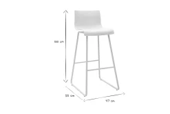 Sale Miliboo Taburetes de bar modernos blancos 76 cm (lote de 2) ONA